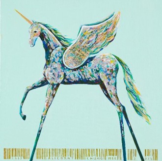 Pegasus2, 72.7x72,7cm, Mixed media, 2025