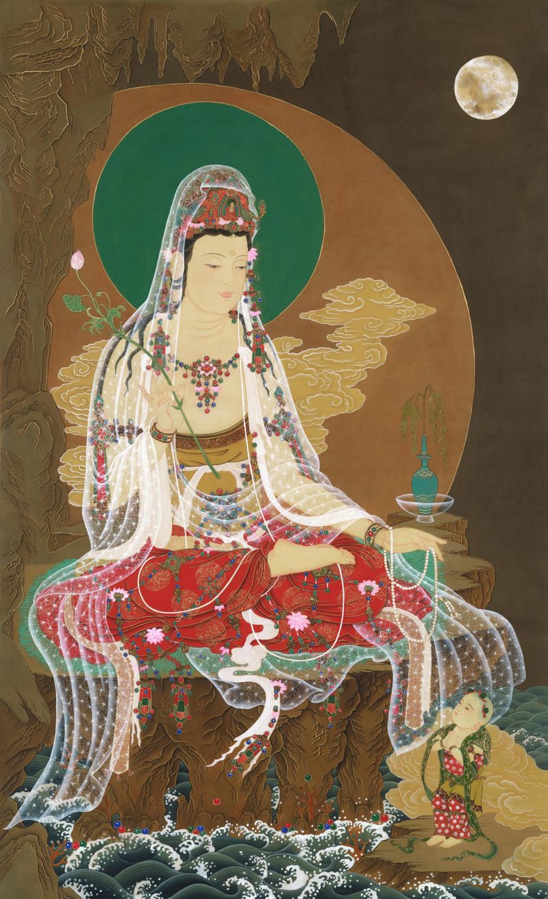관세음보살상 (63×90cm, 비단에 채색) / 작가 제공