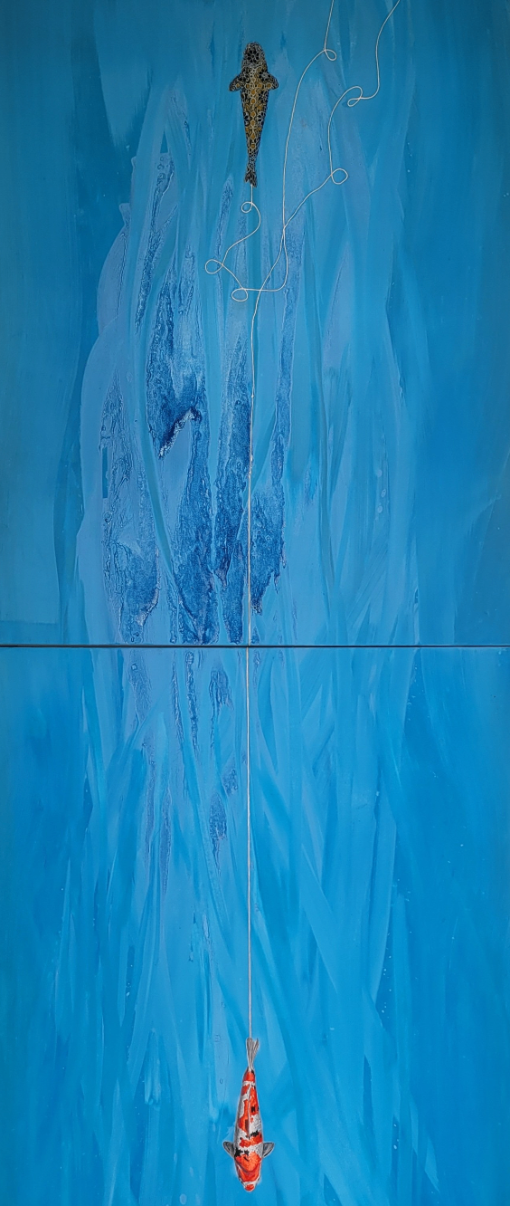 원영수 The Inner Sea No.53 (Acrylic on canvas, 233X90.0cm, 2003, @adagp)