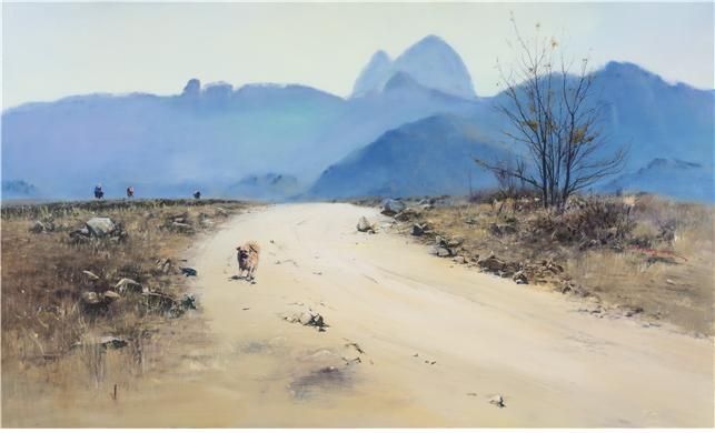 이영희, 마이산 가는 길, Oil on canvas, 130x80cm, 2023