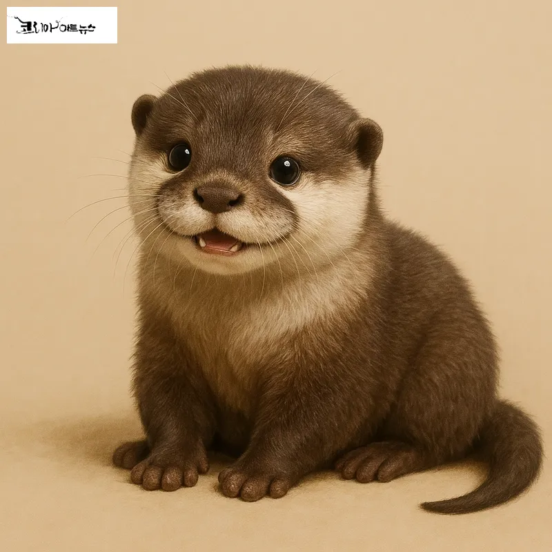 수달을 귀엽게 그려줘요