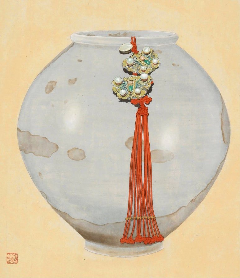 구름 위의 달 항아리, 정영신, 2024년