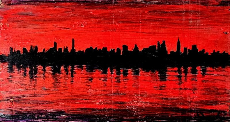 New York Story_39×21cm_Acrylic on Wood_2024