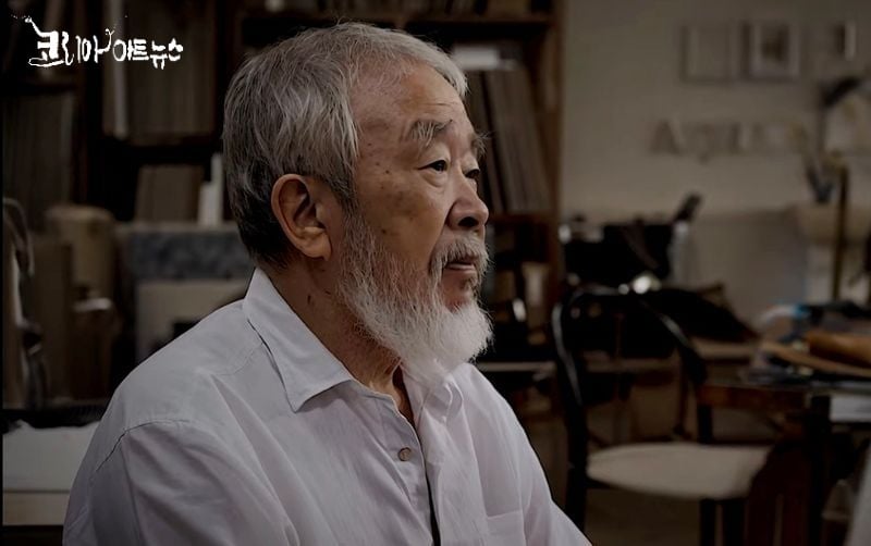 김창열미술관이 제작한 김창열 화백 AI 영상 사진: 김창열미술관