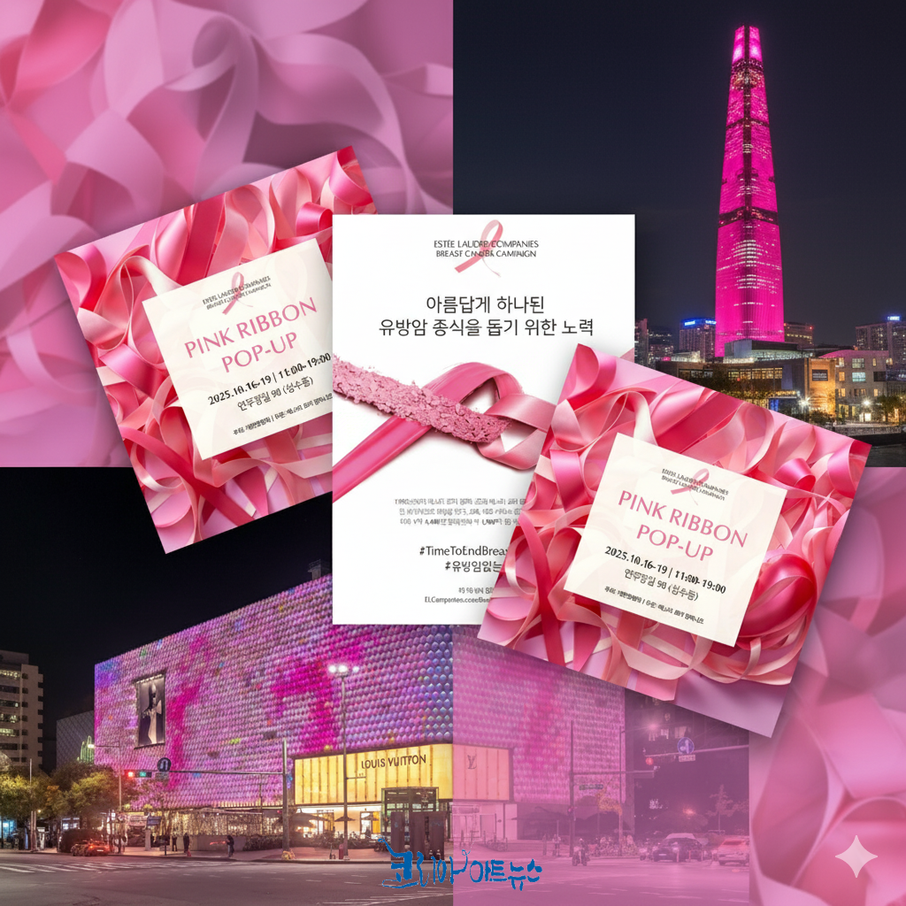 한국에서는 갤러리아 명품관, 롯데월드타워, 세빛섬이 참여(사진제공=에스티 로더 컴퍼니즈 코리아)