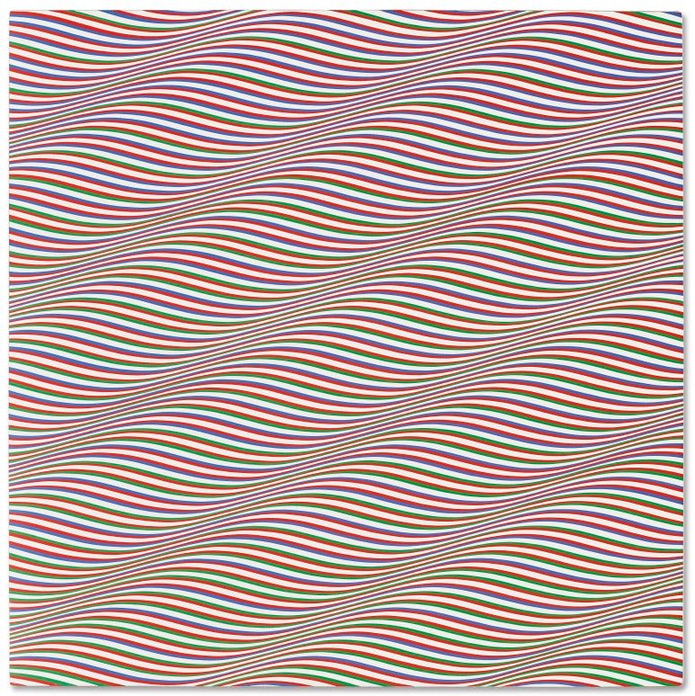 갈라(Gala) - 브리짓 라일리, 1974년, 159.7 x 159.7cm