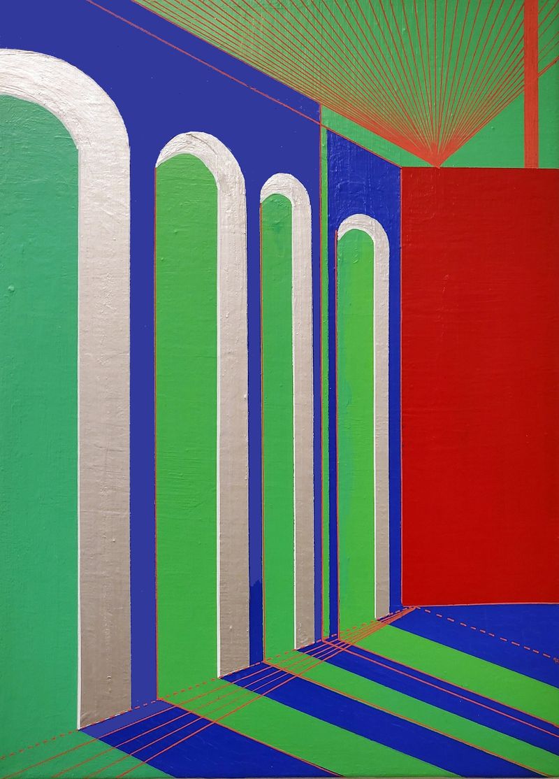 INTERVAL ARCH2, 72.7×60.6cm, Mixed media on canvas, 2025 (작품이미지 작가제공)