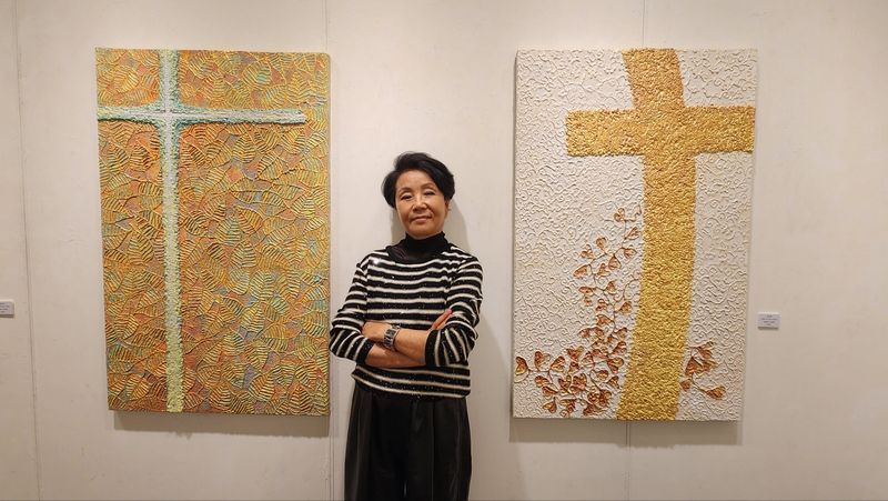 변선영 작가 모습  (사진 : 김재옥 화가)