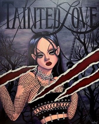 <미미작, Tainted Love, 2025_캔버스에 아크릴릭, 혼합재료_92x73츠/전시기획사 고운 제공>