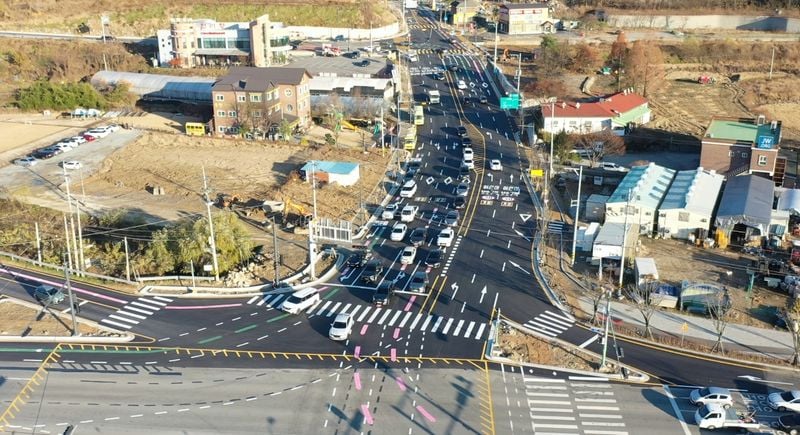 김수녕양궁장 진입도로 확장구간