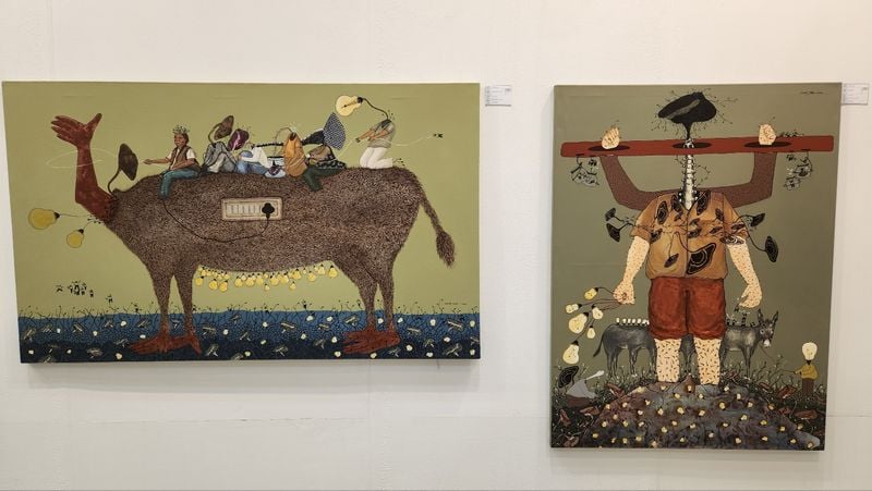 인도작가 작품 (사진: 김재옥 화가)