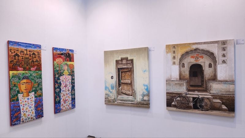 인도작가 작품 (사진: 김재옥 화가)