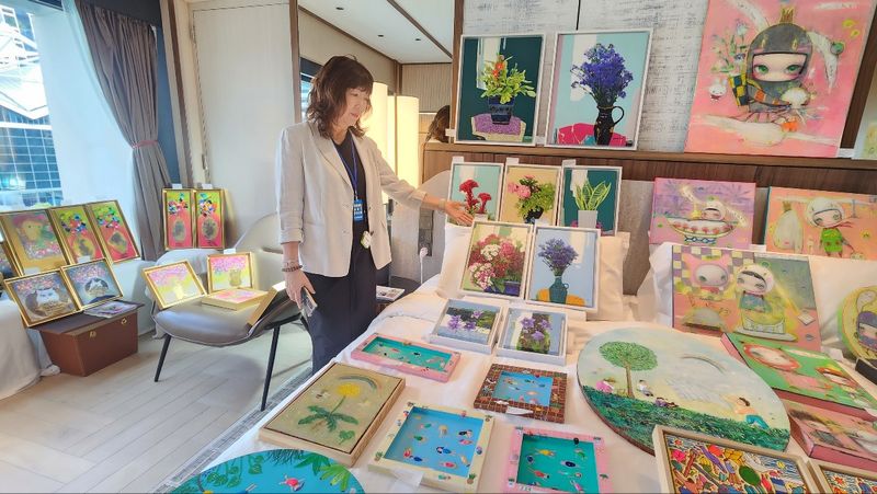 6층 혜원갤러리 전시룸 모습  (사진 : 김재옥 화가)