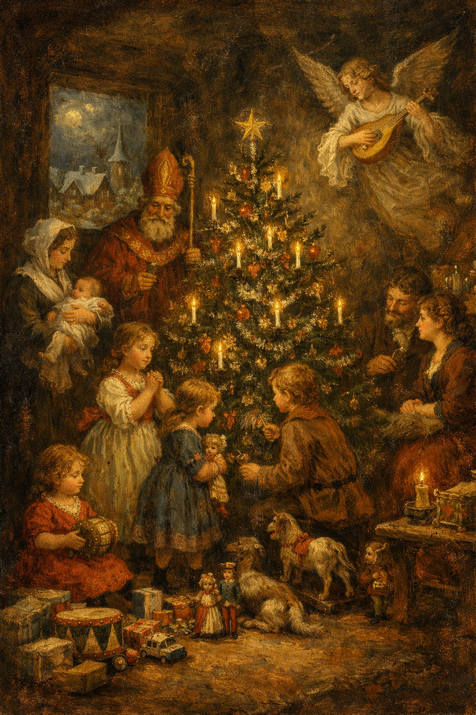 크리스마스이브, AI(T.Y.B.Lee Ph.d), 2025년, 80x 60cm