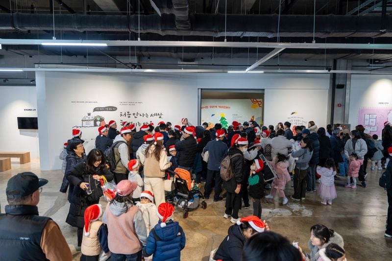 눈 내리는 마을 - 전시현장