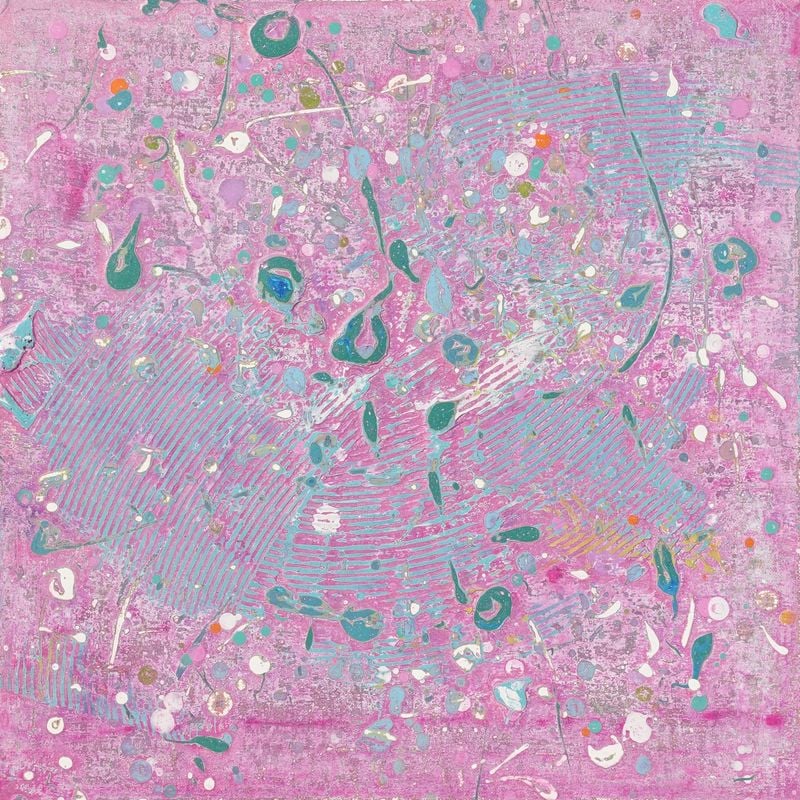 이소 So Lee_Breeze_45.5x45.5cm_acrylic and stone powder on linen_2022. (사진=8번가 갤러리 제공)