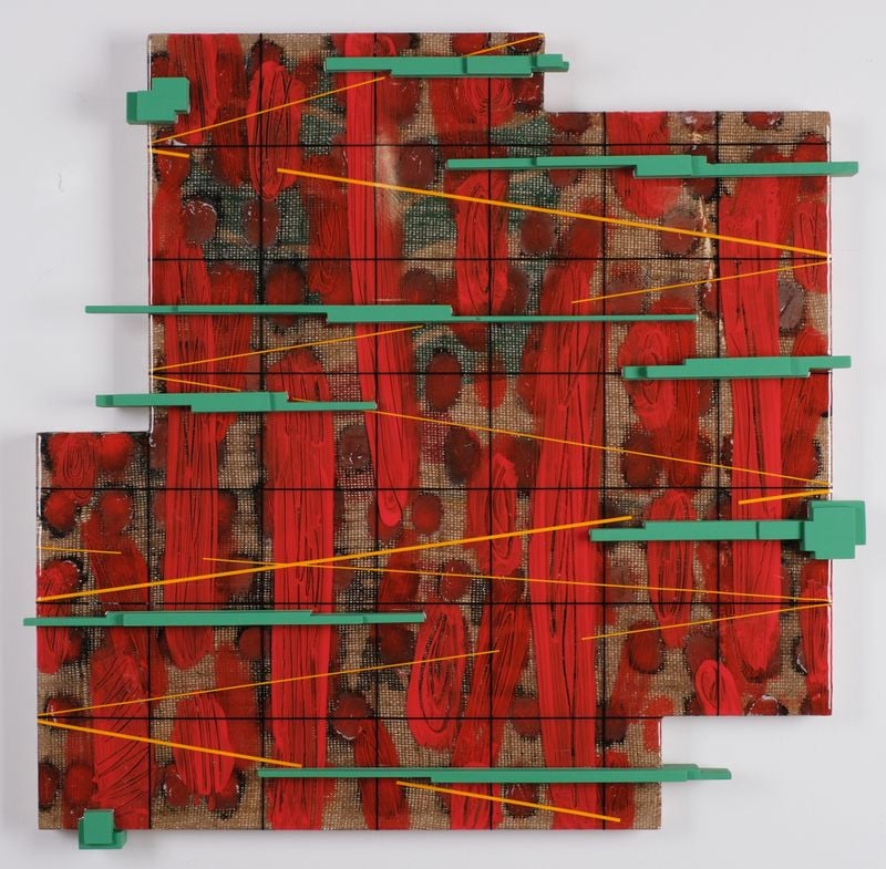 원상호_Line as Zen_53.0cm X 45.5cm_Mixed Media on Canvas_2022. (사진=8번가 갤러리 제공)