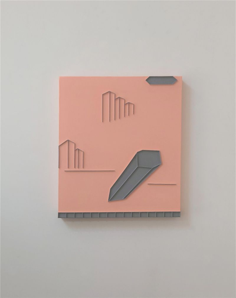 임광규_Line as Zen_53.0cm X 45.5cm_Mixed Media on Canvas_2022. (사진=8번가 갤러리 제공)