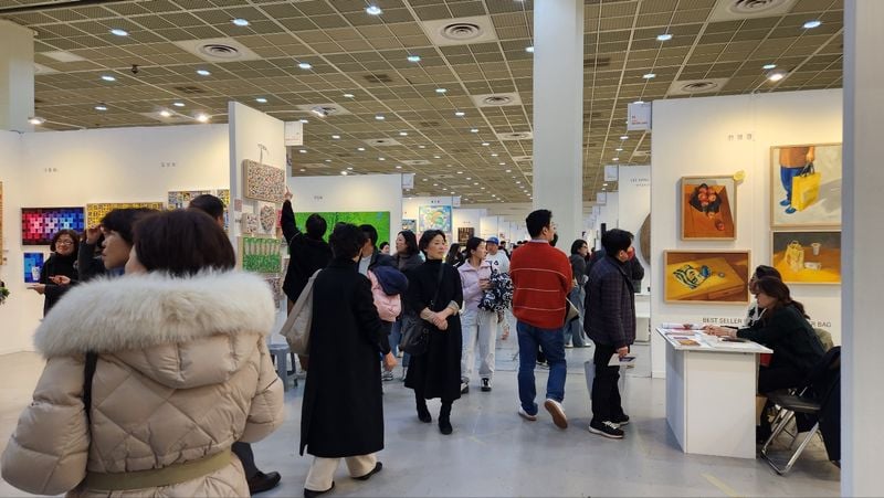 서울아트쇼 전시장 모습  (사진: 김재옥 화가)