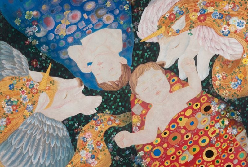 최소영_고요한 꿈결의 수호_w600 × h400mm_비단에진채 2025.