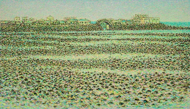 신촌연가2, 2025, oil, acrylic on canvas, 112.1x193.9cm, 백성원