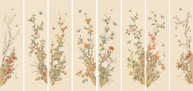 오색채담 회원전에 출품된 작품.