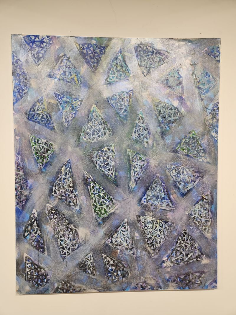 Crystal Structure,  162.2x130.3cm, Acrylic on canvas, 2025  (사진: 김재옥 화가)