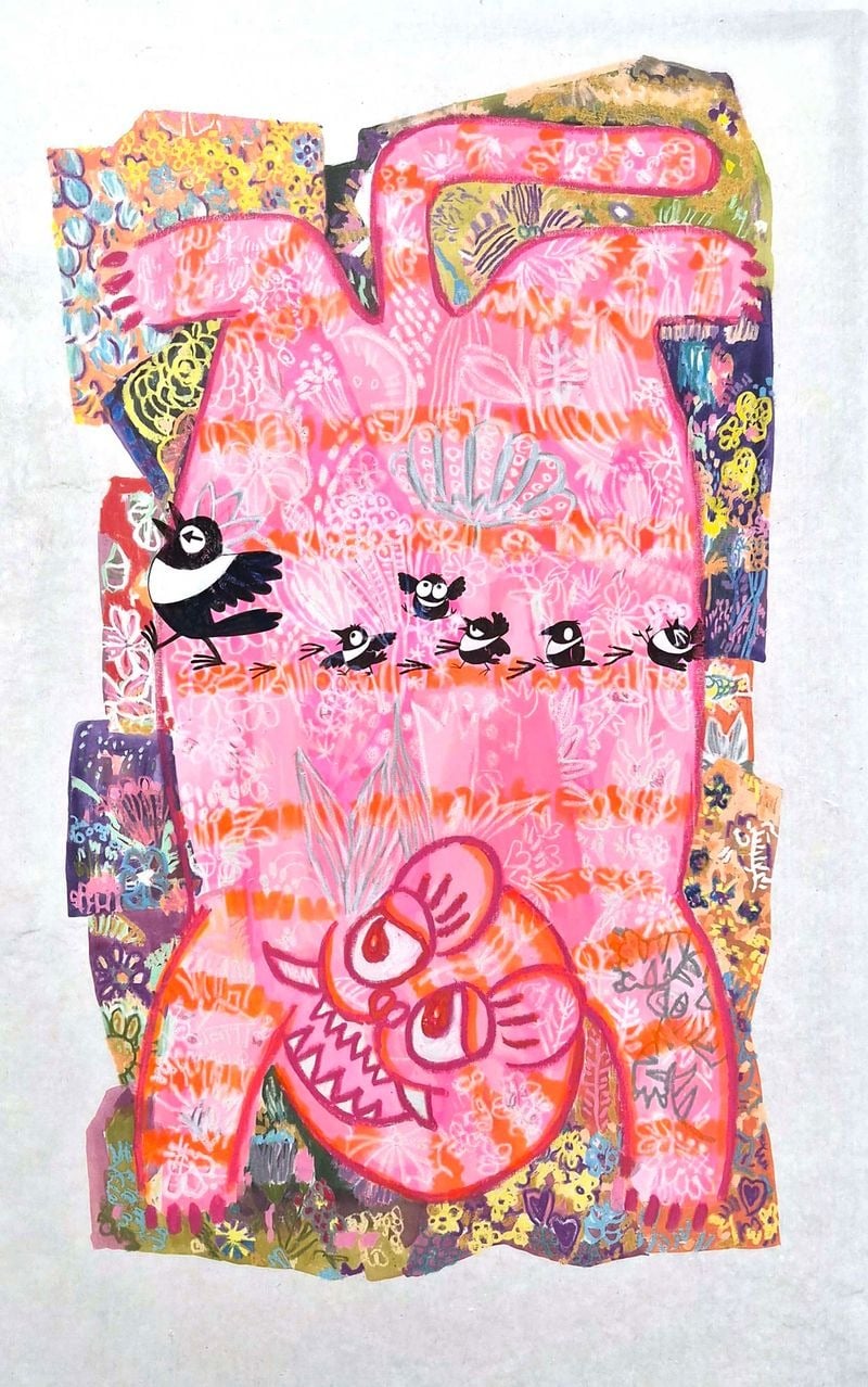 siso-까치와호랑이-72x115-비단에복합적안료-2025