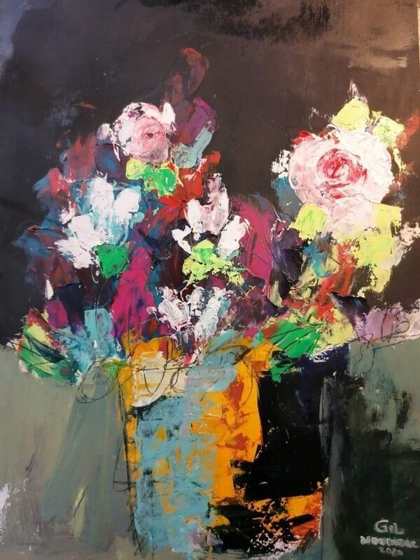 출품작(15호): 쥘레 게시(Gilles ghersi) 아름다움에 대하여Pen drawing and oil 65cmx49cm 2020