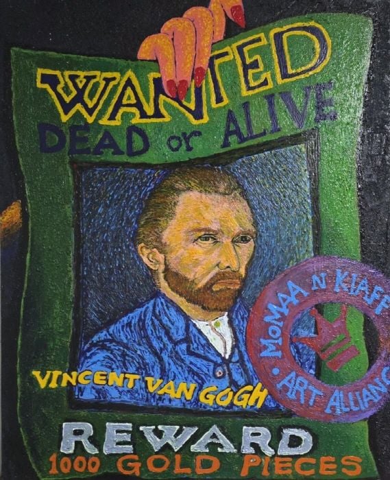 송강. 현상수배Wanted 반고흐. 91×73cm. 혼합재료. 2025-사진제공 키메라 영 작가