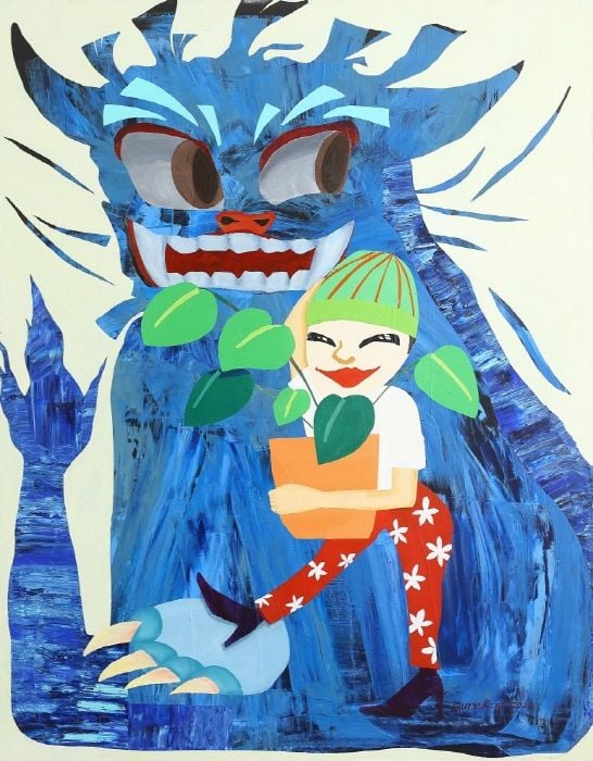 슈어킴, 비휴 N08, 91x116cm, Mixed Media on Canvas, 2023-사진제공 키메라 영 작가