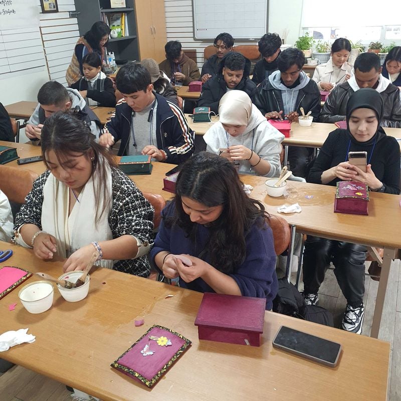 꿈담1945 한지체험 사진