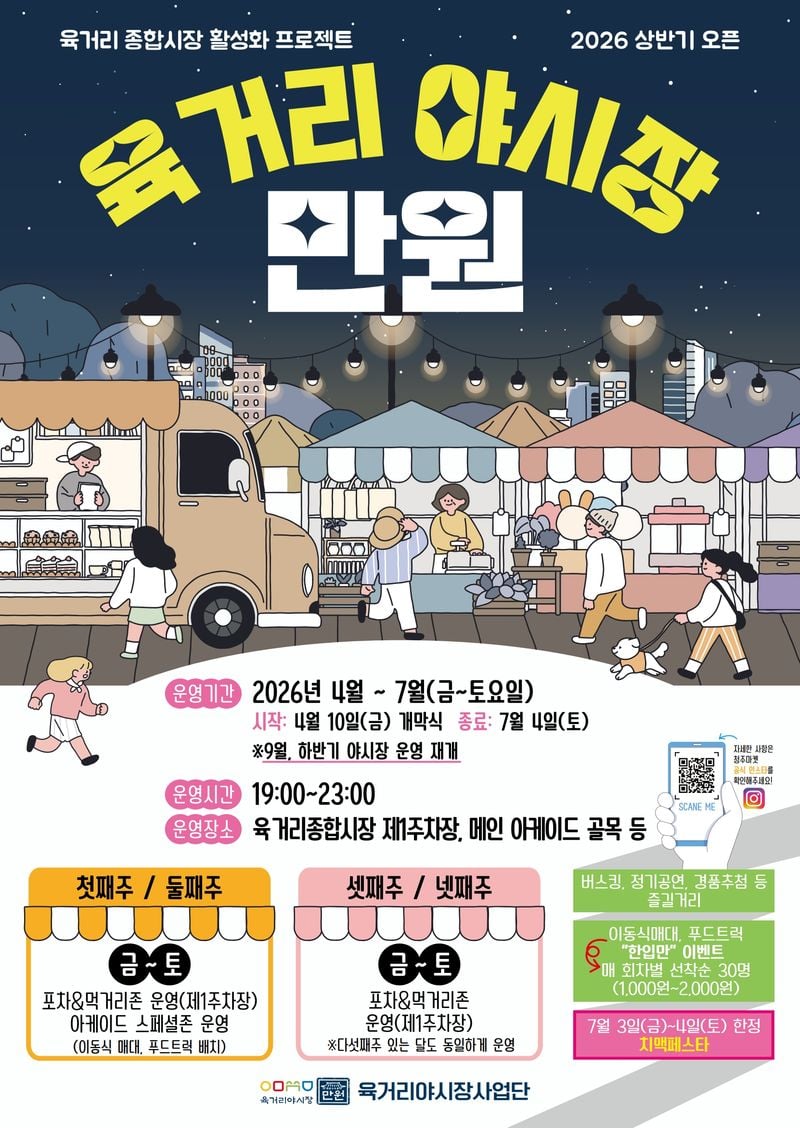 ‘육거리 야시장 만원’ 개막 포스터