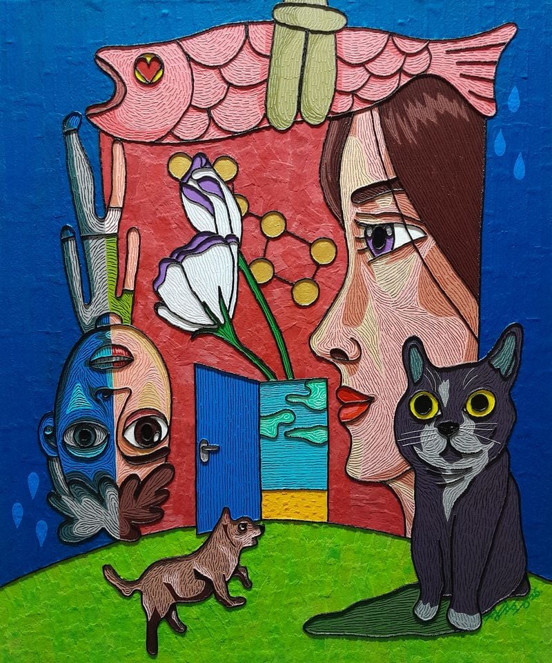 홍하트_둥우리_Mixed media on canvas_ 73x61cm_2026.