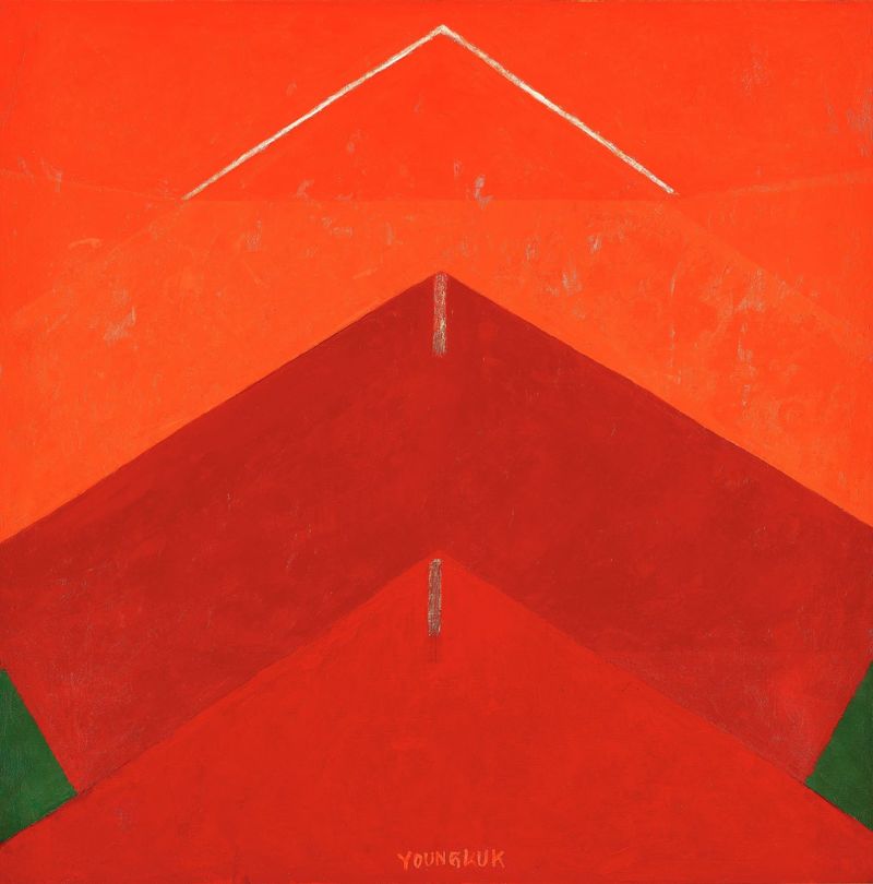  유영국, 작품(Work), 1999, 캔버스에 유채, 105×105cm. ⓒ유영국미술문화재단
