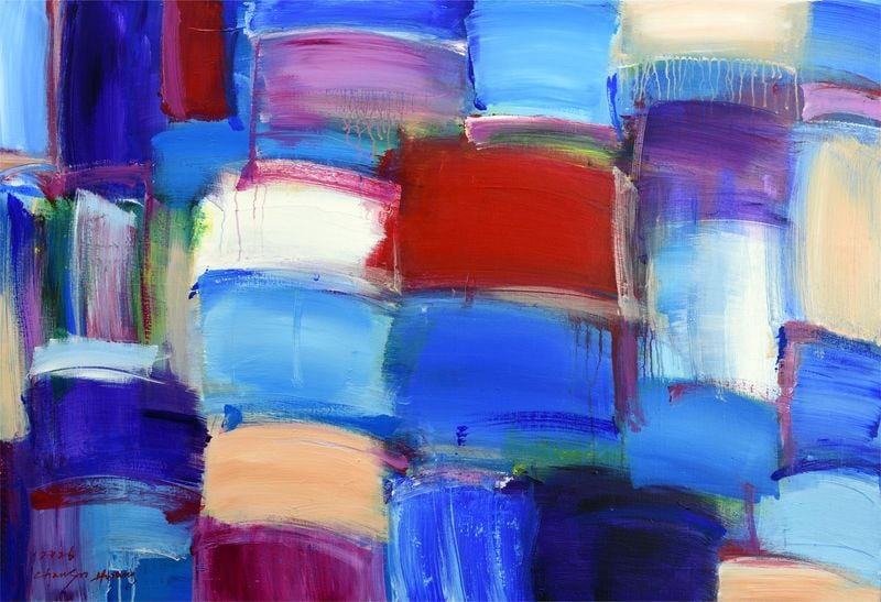Space and Memory-2609, 2026. acrylic on canvas, 80.3x116.8cm