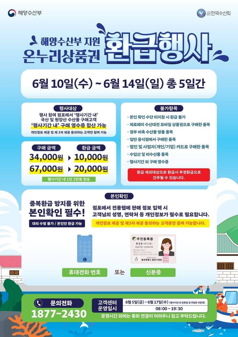 온누리상품권 환급 포스터