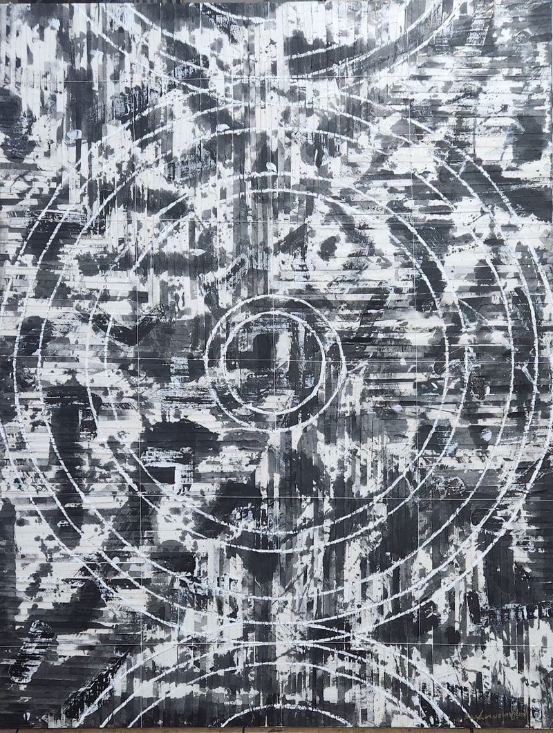 緣-karma 한지 먹 켄바스145x112cm 2026