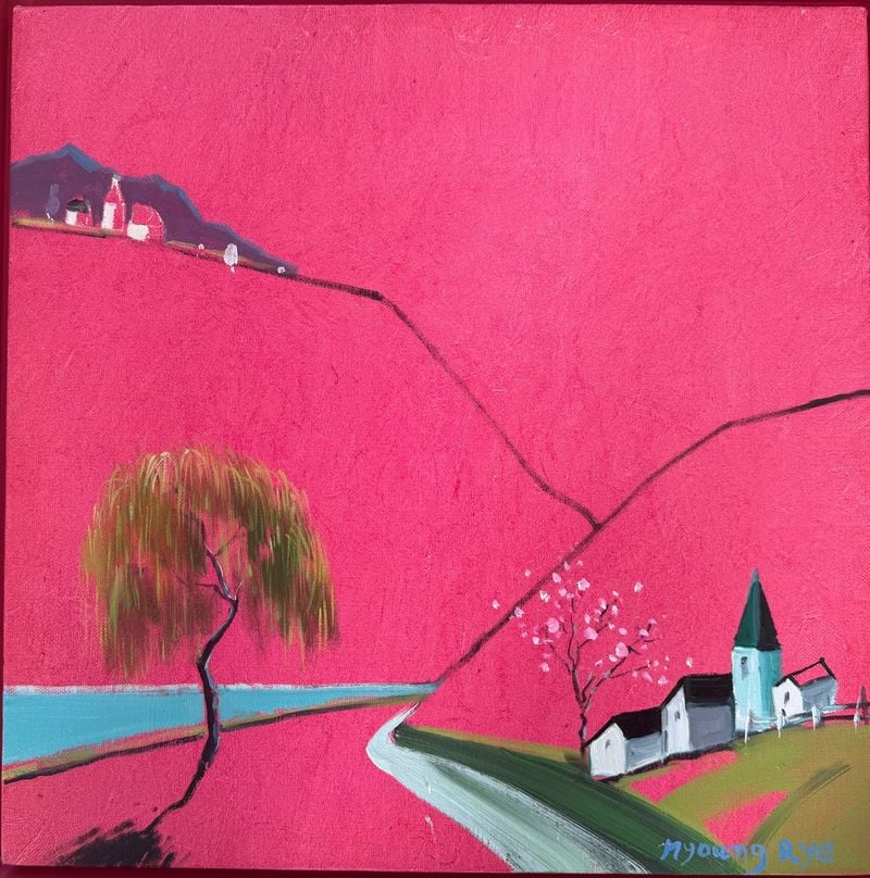 이 명례 작, mind map (37.9 x 37.9 cm, Oil on canvas) (이미지 : 작가제공)