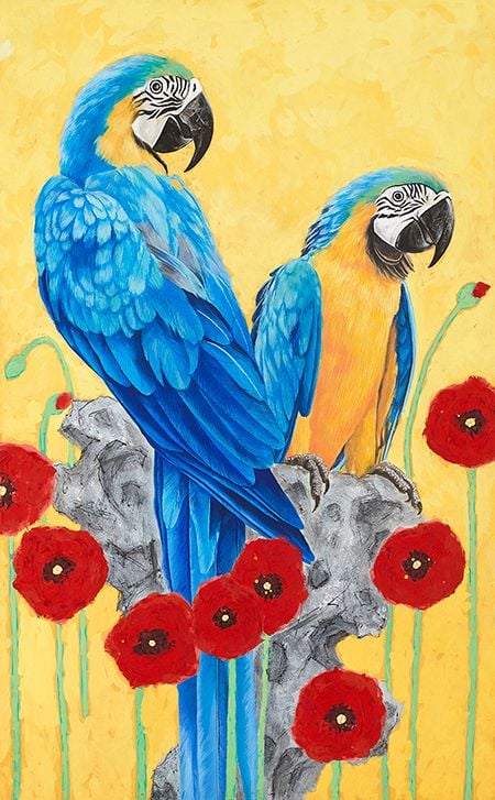 Radiant Moment, 72.5×116.5cm, 한지에 수간분채