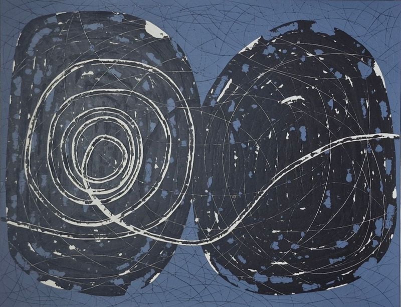 .circle.116.8cmx91.0cm.캔버스에아크릴과돌가루.2025년