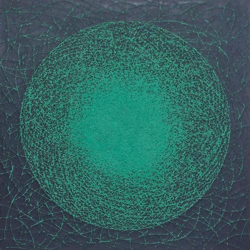 .circle.60.6cmx60.6cm.캔버스에아크릴과돌가루.2026