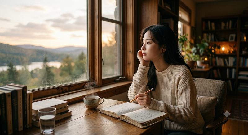생각의 깊이가 삶의 높이를 결정한다 '사색(思索)' (AI 생성 이미지)