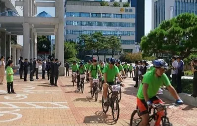 "2028 울산국제정원박람회" 향한 힘찬 발걸음…대학생 자전거 홍보단 출정