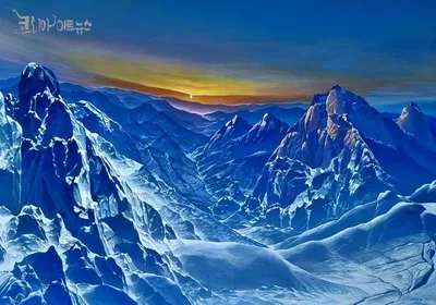 [좋은 그림 22 ] 조광기의 "북한산 일몰"