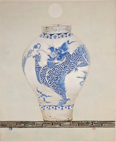 [토마스의 그림이야기 23]  백자청화 운룡문호 _ 정영신