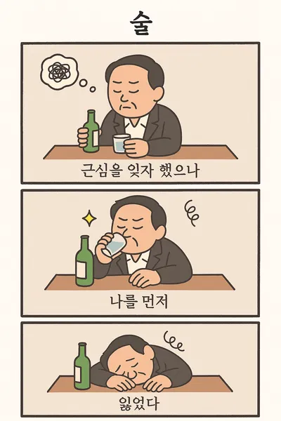 [만화로 읽는 시조  13] 술 _ 문무학