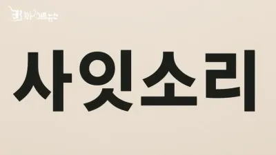 [최태호 교수의 삼삼한 우리말]  사잇소리 현상 : 종성과 초성 [ㄴㄴ]