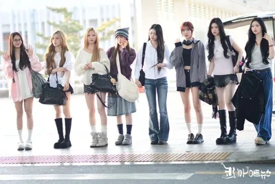 [화보 사진] 하츠투하츠 ,  인천국제공항서 빛난 출국길…SMTOWN 방콕 공연 향해