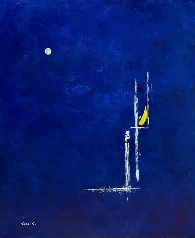 코코씨 작가, 제8회 히즈아트페어 참가… ‘푸른 잔향’의 회화로 감정의 시간을 번역하다